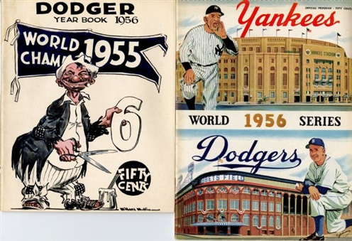 1956 Brooklyn Dogers Yearbook and 1956 World Series program